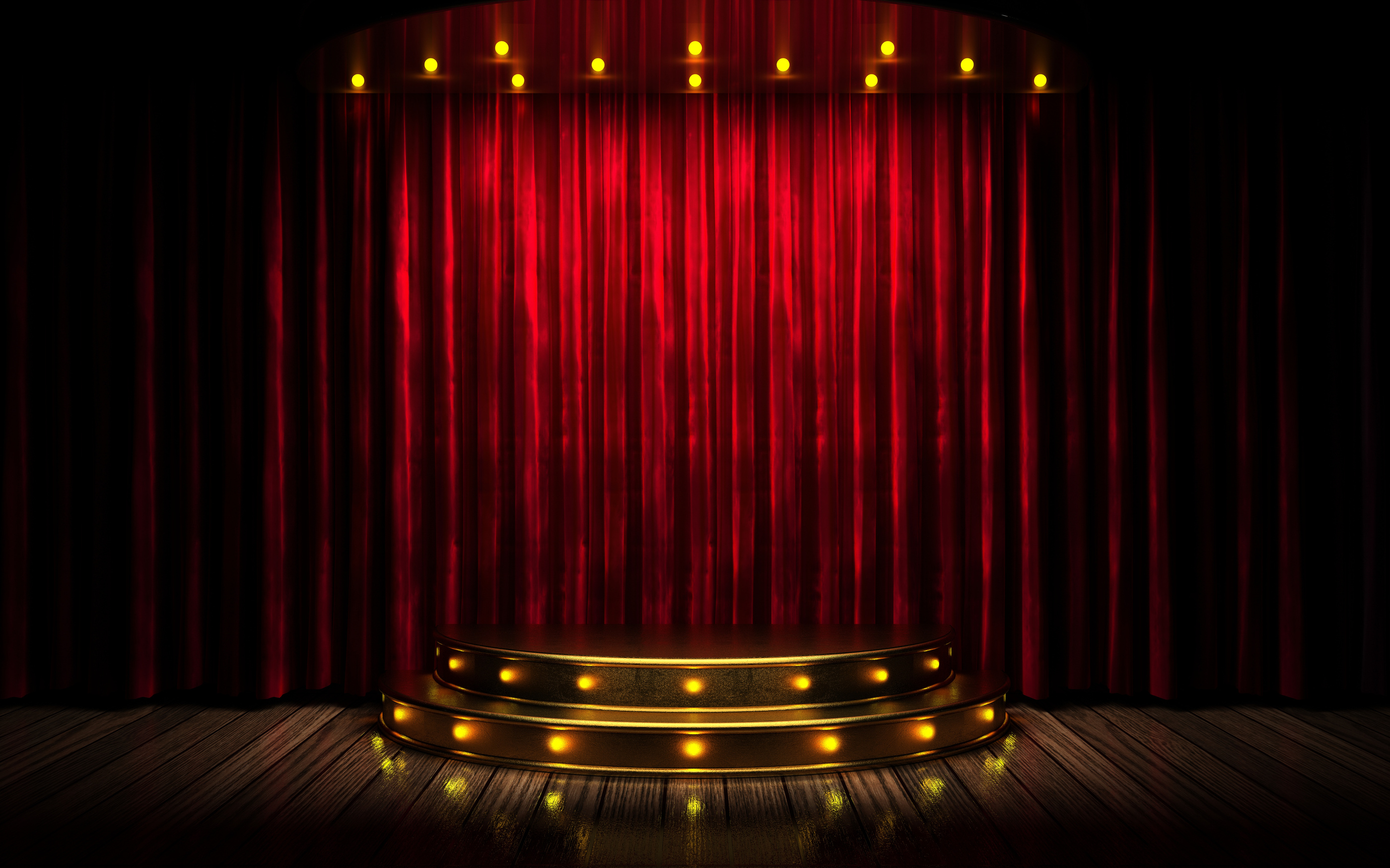 red curtain stage