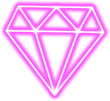 Pink neon diamond