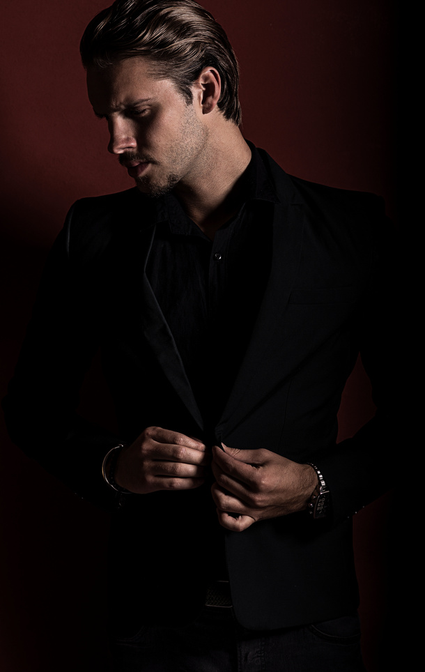 handsome man in suit