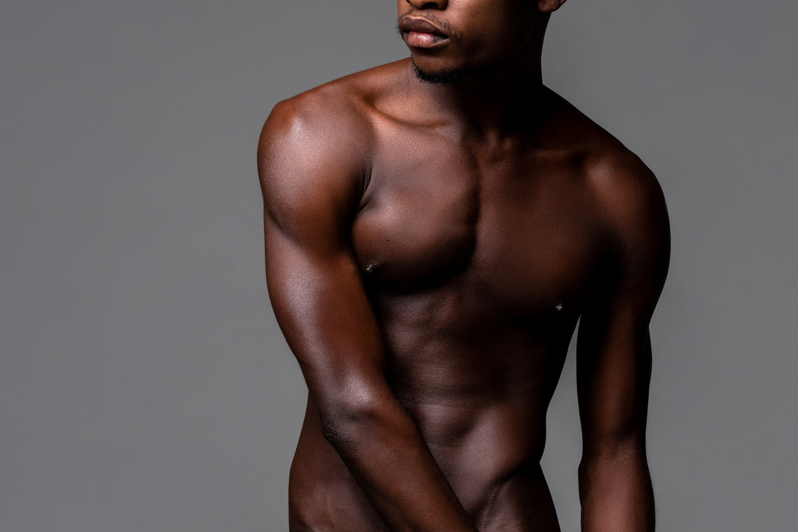 Topless Muscular Man