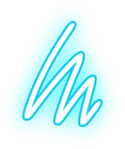 Blue Neon Doodle 