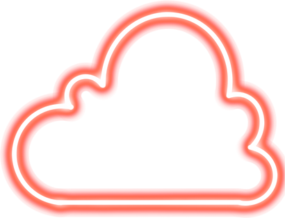 Red neon cloud