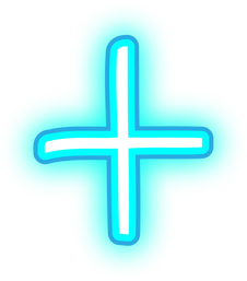 Plus Neon Blue