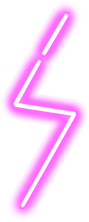 Pink neon lightning